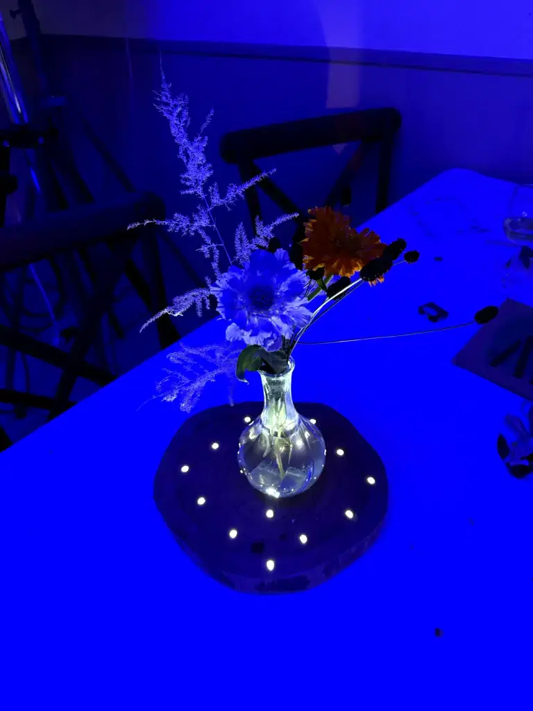 Centre de table lumineux gravé