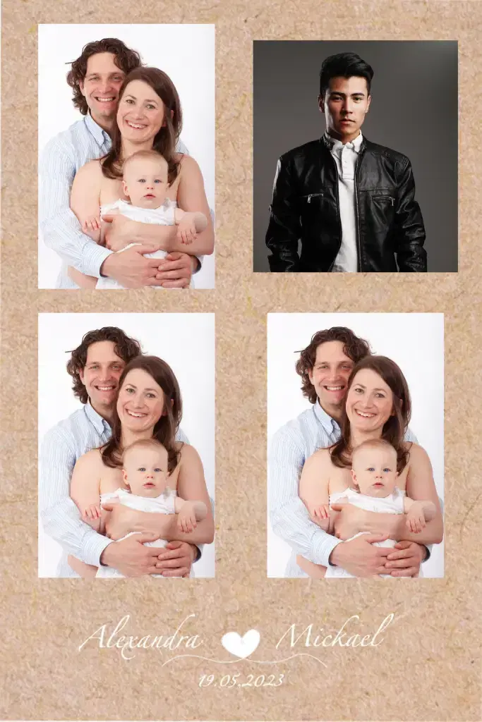 Planche photo mariage élégante