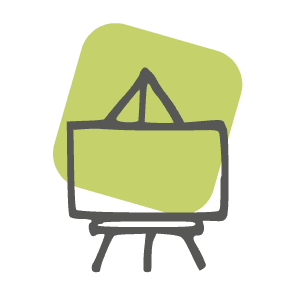 Pictogramme chevalet — créations personnalisées